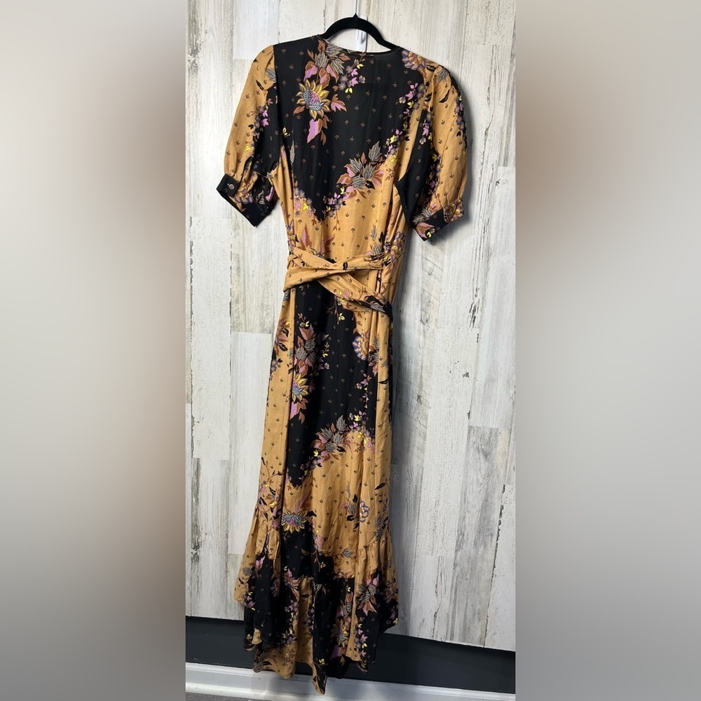 Scotch & Soda Maison Maxi Wrap Floral Print Dress Ruffled medium - Picture 5 of 5